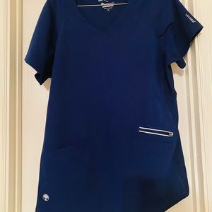 Healing Hands Navy Scrub Top XL
